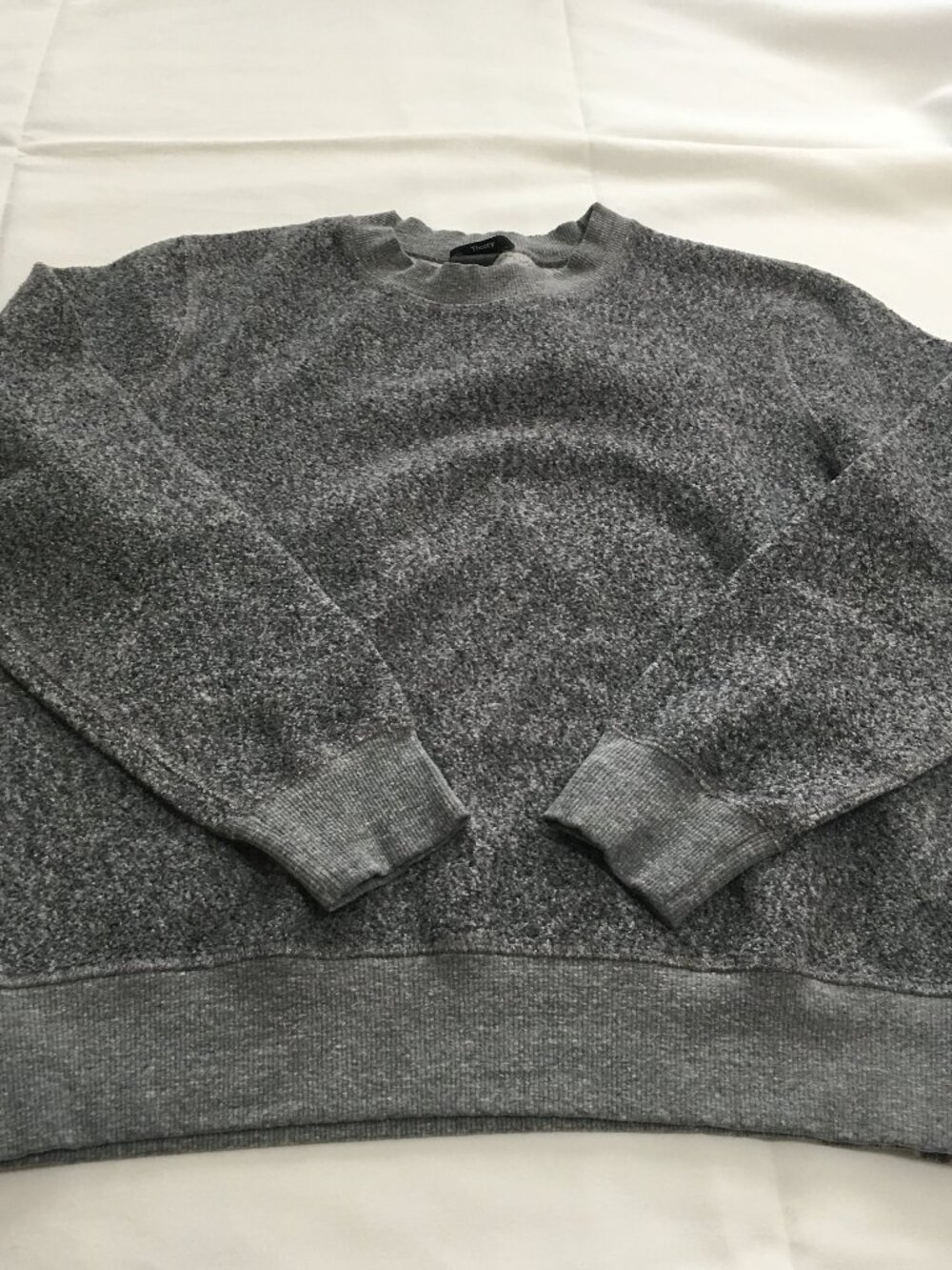 Theory Men's Crewneck Sweater Grey Medium Sweatshirt Made in USA